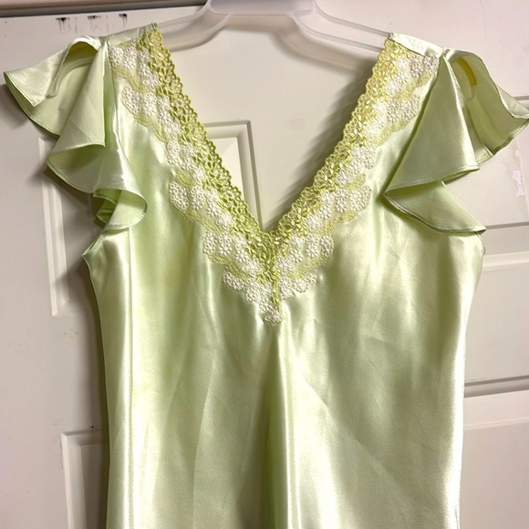 Sage green slip dress, sleepwear - Picture 1 of 5